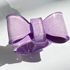 Lavender Acrylic Bow Ring
